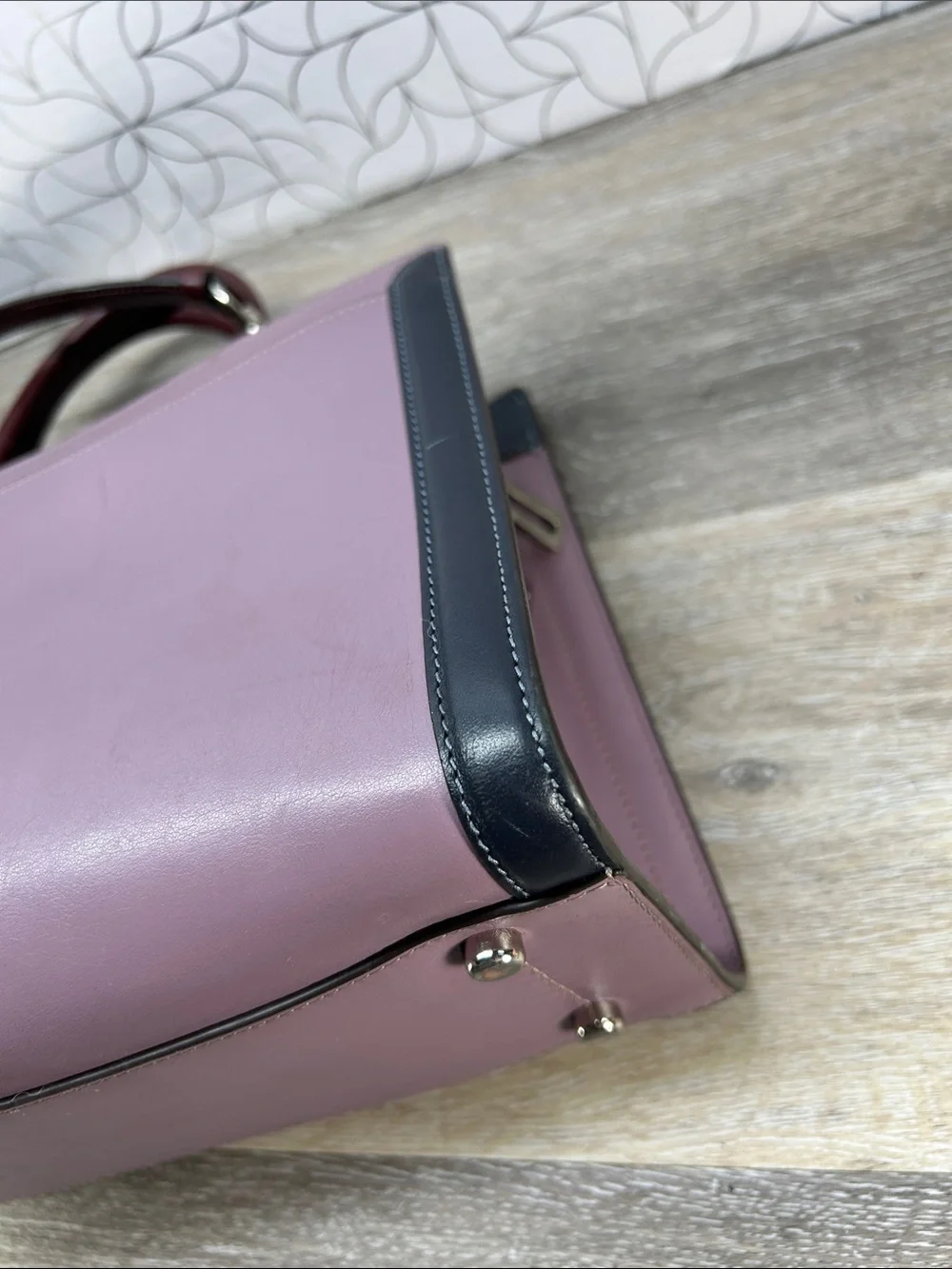 Coach purple and Burgundy Leather Satchel